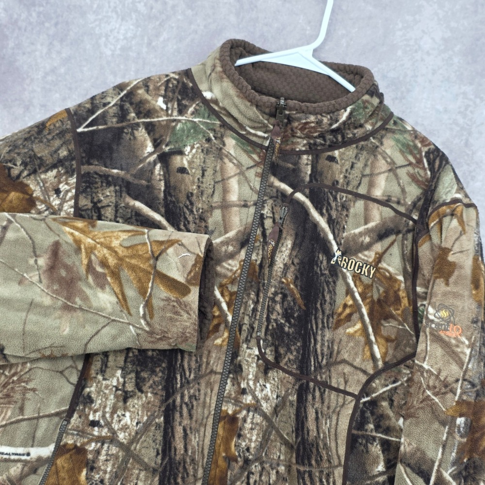 Rocky  Realtree AP Grey Camo Fleece Hunting Winter Jacket Mens Medium